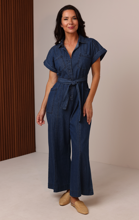COLLARED JUMPSUIT